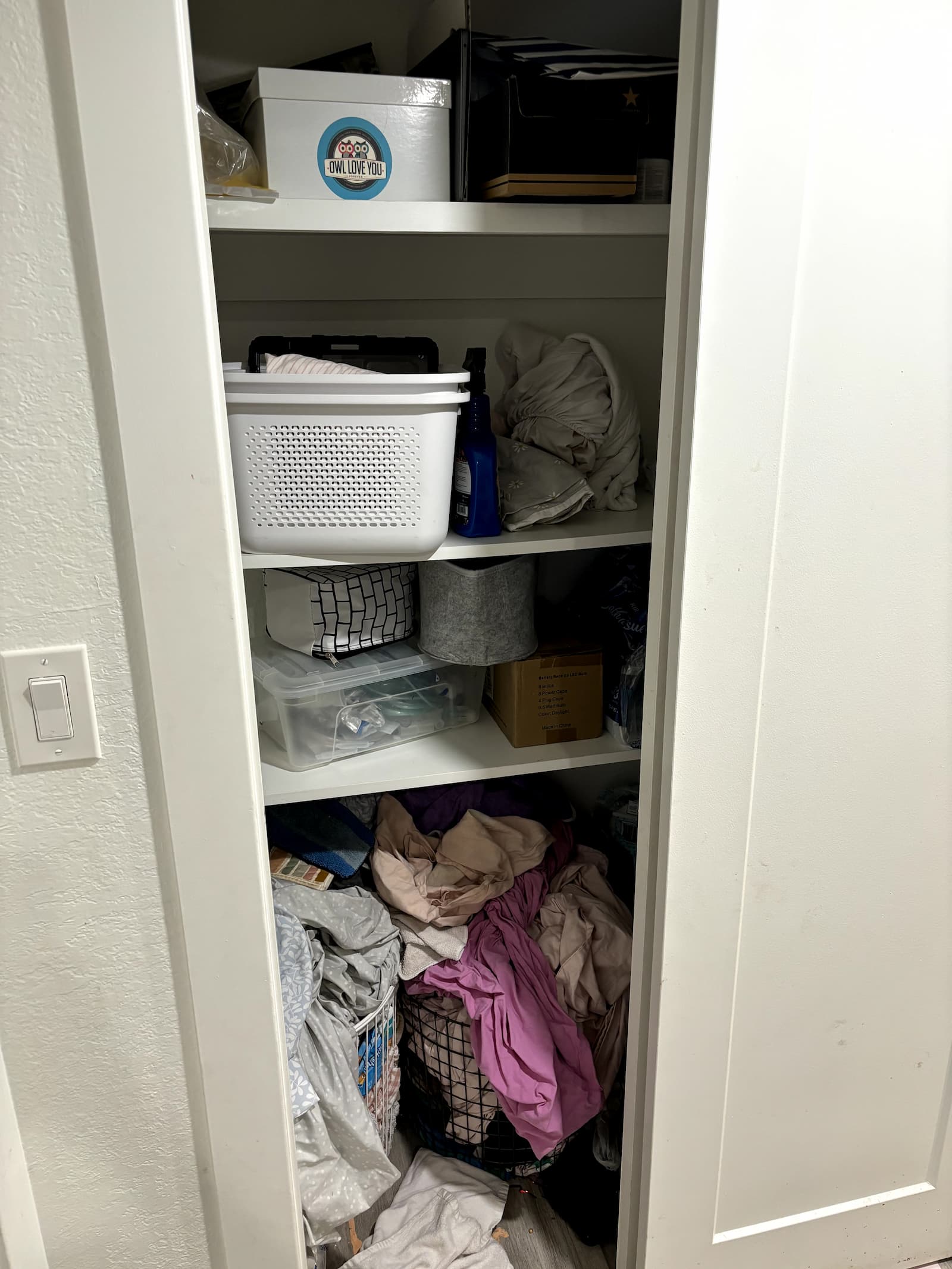 Molly's disorganized second closet